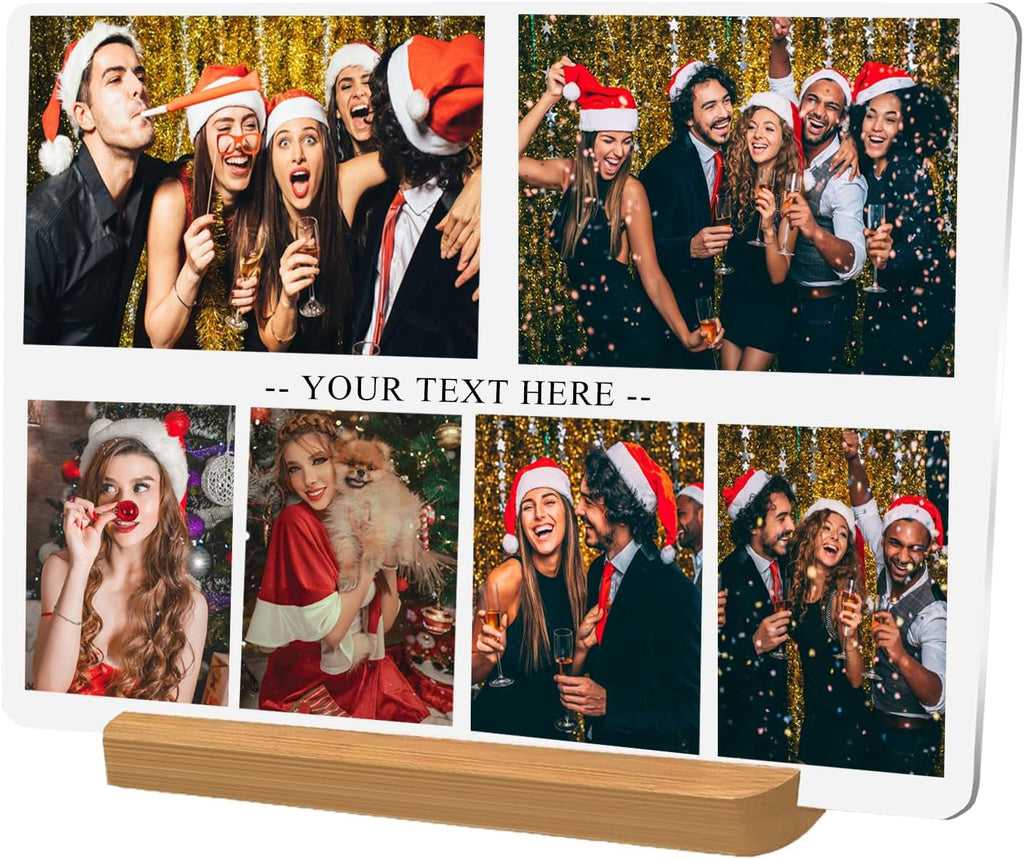 Custom Metal Photo Prints, Personalized Picture Frame with Your Photos, Customized Photo Gifts for Lovers, Couples, Family and Home Decor