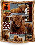 Blanket for Women Girls, Highland Cow Gifts for Adults - 40"x50" Kids Throw for Couch, Sofa - Soft, Fuzzy & Cozy - Wildlife Home Decor Gift Ideal