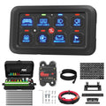 DaierTek 8 Gang Switch Panel RGB LED Lighted Multi-Function Switch Pod Toggle Momentary Pulsed Touch Control Switch Panel Dimmable for Car ATV UTV Boat Marine