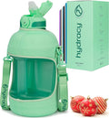 Hydracy Water Bottle with Time Marker -Large BPA Free Water Bottle & No Sweat Sleeve -Leak Proof Gym Bottle with Fruit Infuser Strainer & Times to Drink -Ideal for Fitness Sports & Outdoors