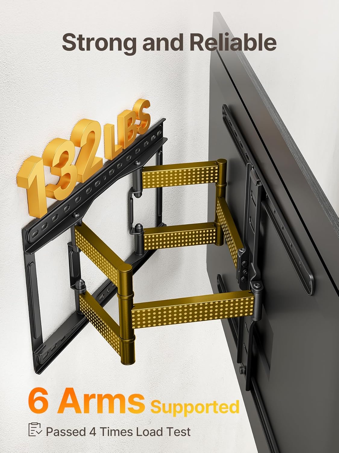 monTEK Ultra Slim TV Wall Mount for 43-90 Inch TVs | 1.1" Thin Low Profile Full Motion Bracket | Dual Swivel Articulating Arms with Tilt | Max VESA 600x400mm | Holds 132lbs | Fits 16"/18" Studs