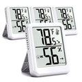 4-Pack Room Thermometer Indoor Hygrometer, Small Digital Temperature and Humidity Monitor Sensor, Temperature Humidity Gauge Meter for Home Baby Room, Plants, Pets - AAA Battery Included