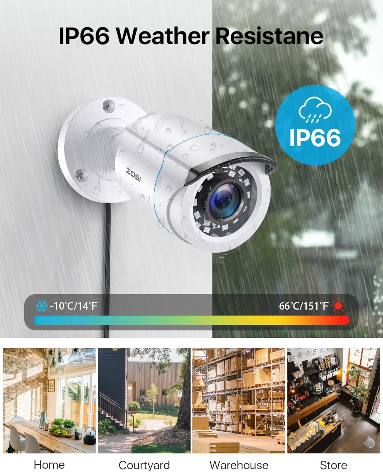 ZOSI H.265+ 16CH Security Camera System with AI Human Vehicle Detection, 16CH DVR with 4TB HDD for 7/24 Record, 16 x 1080p CCTV Camera Outdoor Indoor with 80ft Night Vision, 90°Wide Angle