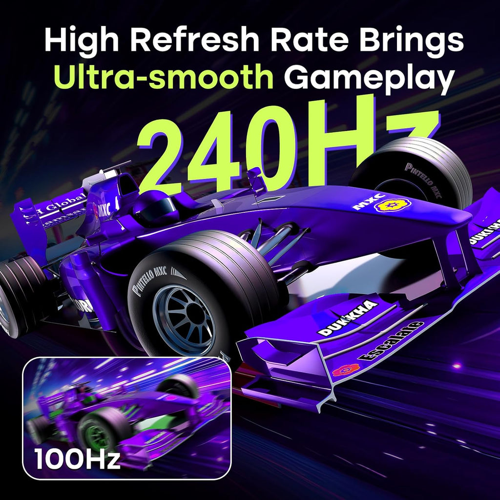 Amzfast 27 Inch 240Hz Gaming Monitor, FHD Fast VA Panel 4000:1 Contrast Computer Monitor with Speakers, HDMI DP Ports 125% sRGB VESA Support for Gmaing Office (One DP Cable Included, AMZG27F5 Pro)