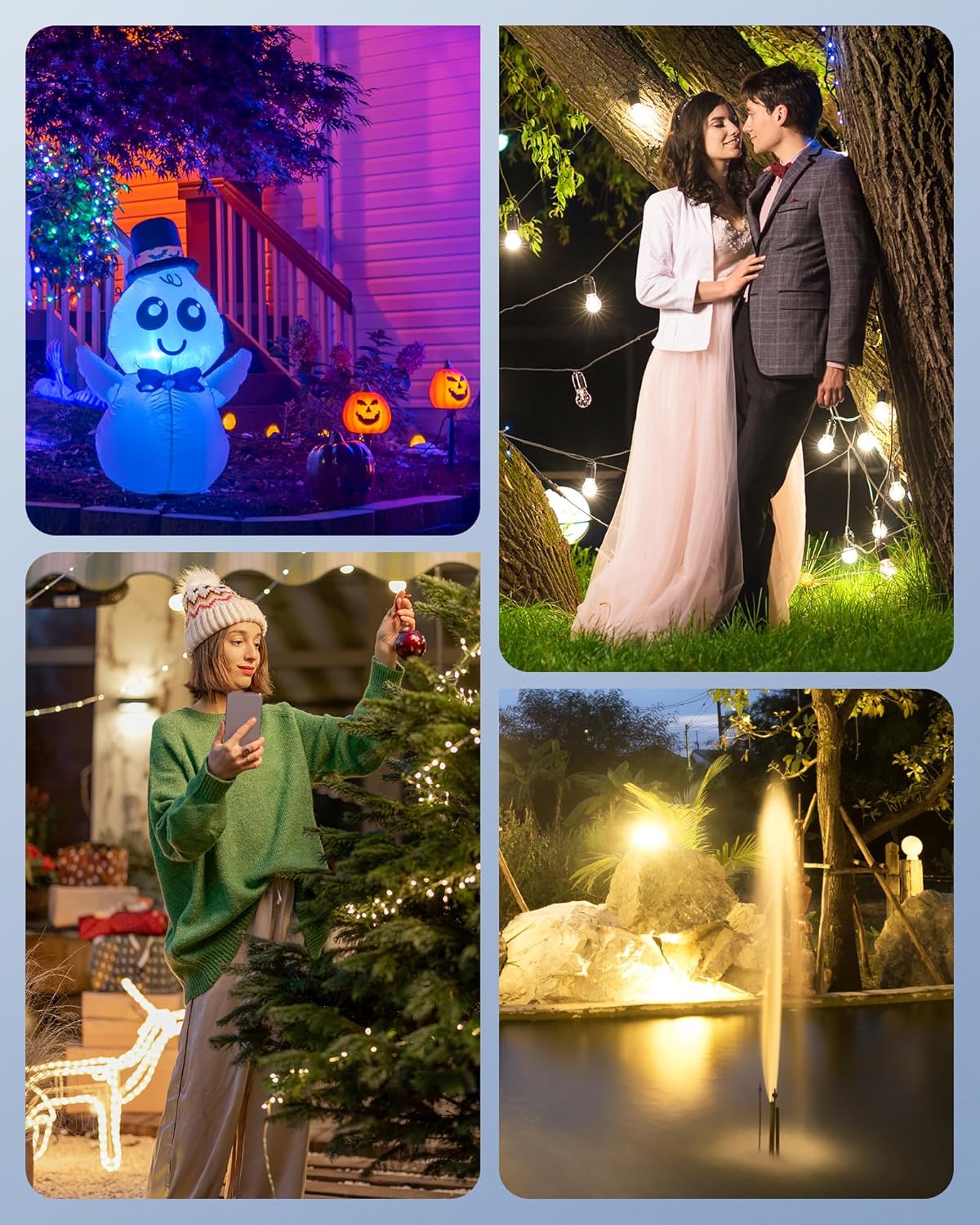 DEWENWILS Outdoor Timer Outlet Waterproof with 11 Modes, Outdoor Light Timer, 100FT Remote Control, for Christmas Outdoor Lights, Pump, Sprinkler, Fountain
