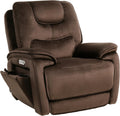 EONIX Triple Motor Lay Flat Zero Gravity Power Recliner Chair with Heat and Massage, Independent Adjustable Backrest Footrest Headrest, 400lbs Heavy Duty Medium Size, Stylish Chenille, Dark Brown