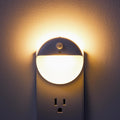 2 Pack Plug in Night Light with 3 Lighting Ways, Stepless Dimming, Light Sensor, Warm White Nightlight for Bathroom, Hallway, Stairs, Bedroom, Kitchen, Kids, Girls, Boys, Adults
