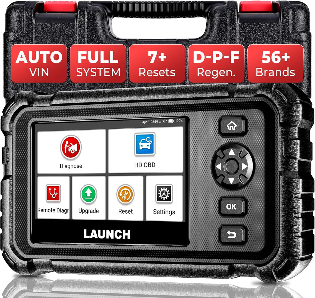 Launch CRP129 HD Heavy Duty Truck Scanner, 2026 Full System Diesel Scanner with Speed Limit Adjust Reset, D.P.F Regen, Oil Reset for Commercial Vehicles, Cummins, Detroit, International Paccar