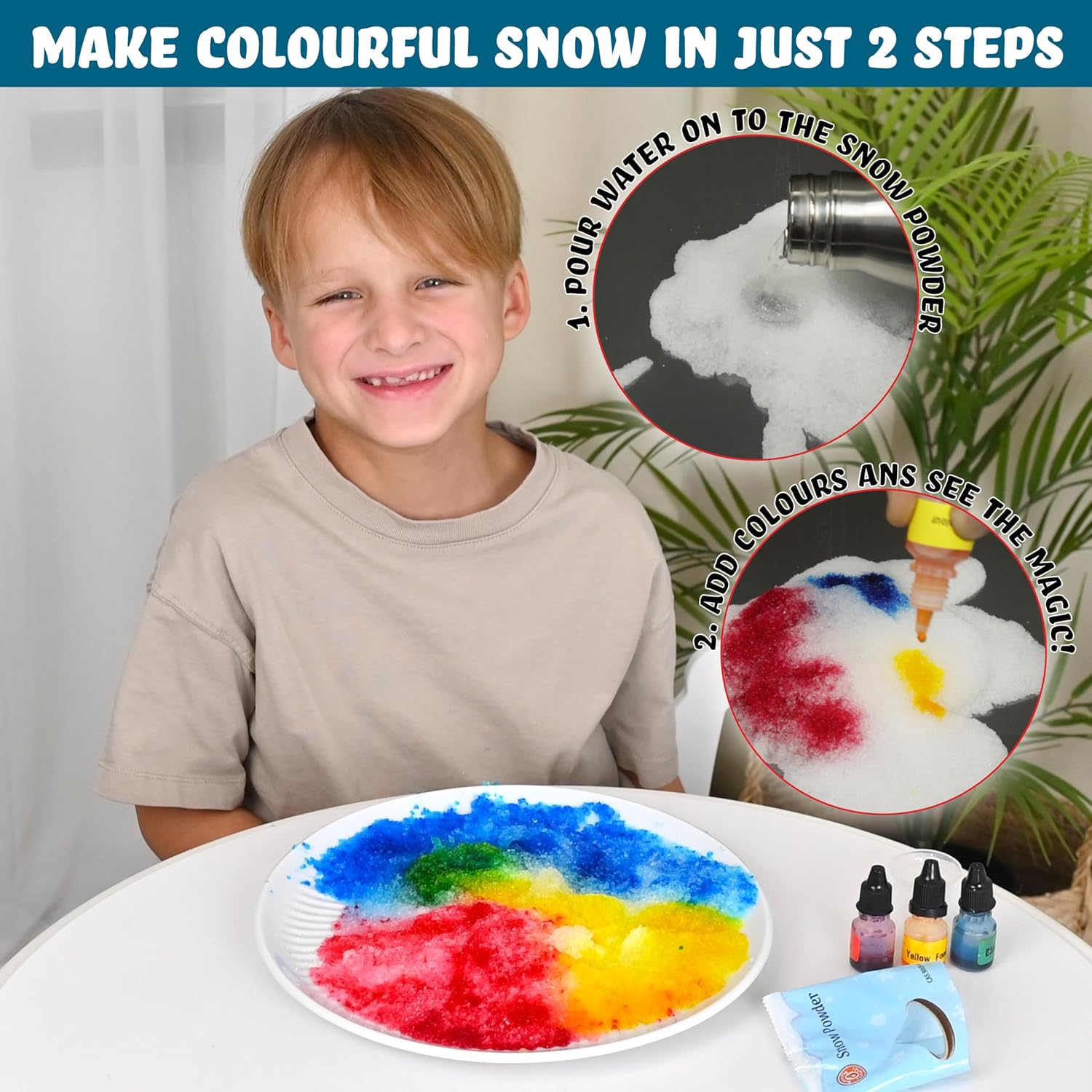 Butterfly EduFields Snow Magic Science Kit for Kids | DIY Instant & Colorful Snowman Activity | Educational STEM Kit | Birthday Return Gift | Party Favor | Non-Toxic & Reusable | for Ages 4–15