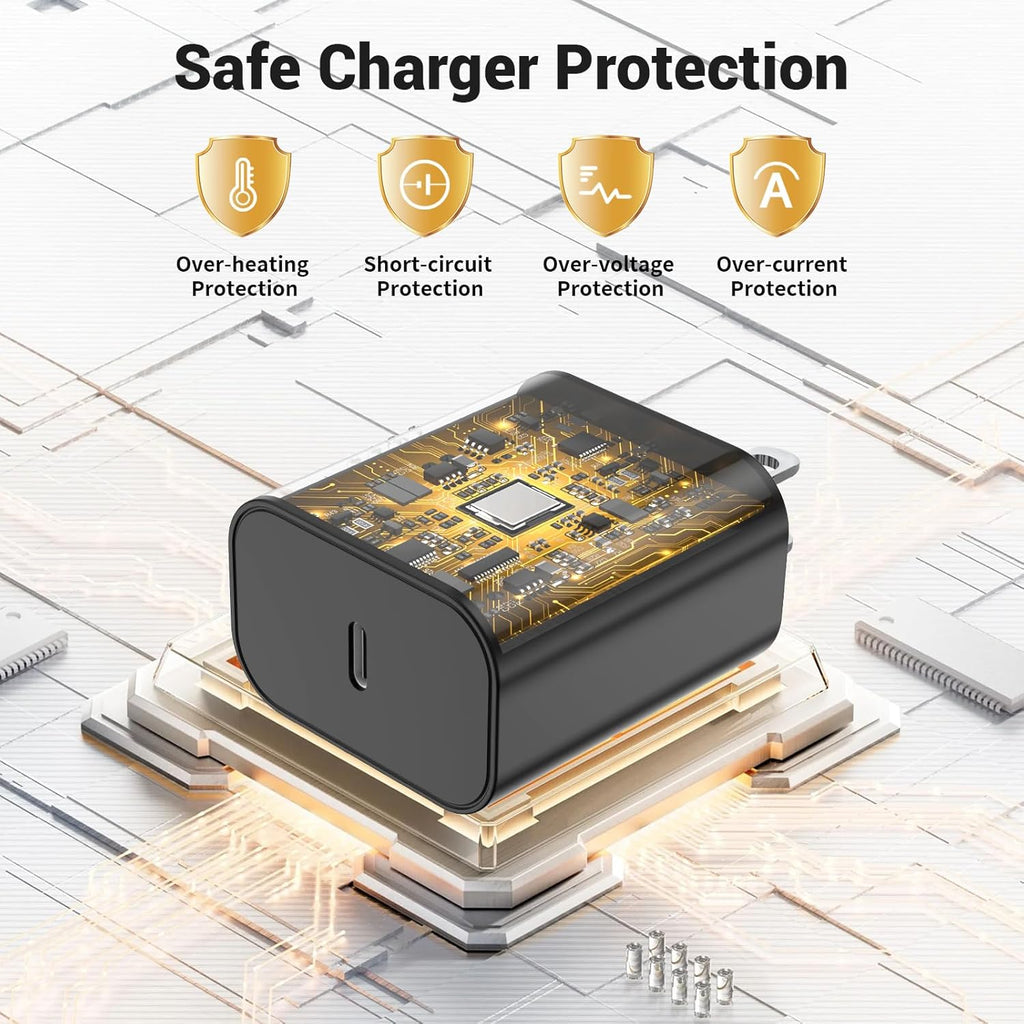 [6FT+10FT] 45W Super Fast Charger Type C, for Samsung Galaxy S25 S24 Charger Block with 6/10FT Type C Charging Cord for Samsung Galaxy S25 S24 S23 Ultra/S22, iPhone 17/16/15 Pro,Pro Max,Plus