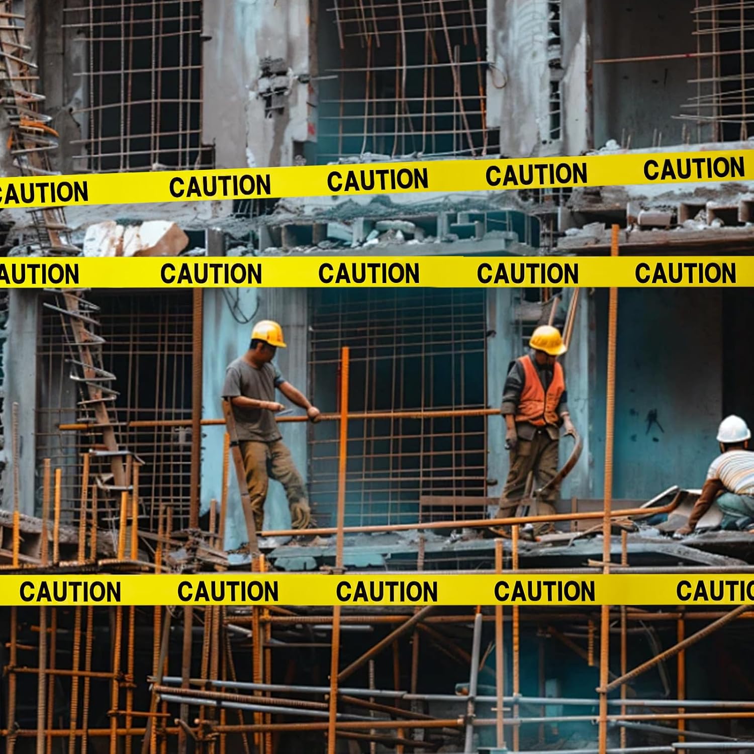 Caution Warning Tape – 3 Inch x 1000 Feet | Bright Safety & Hazard Tape with Bold Black Text for Construction, Events, and Dangerous Areas (Caution, 2 Pack)