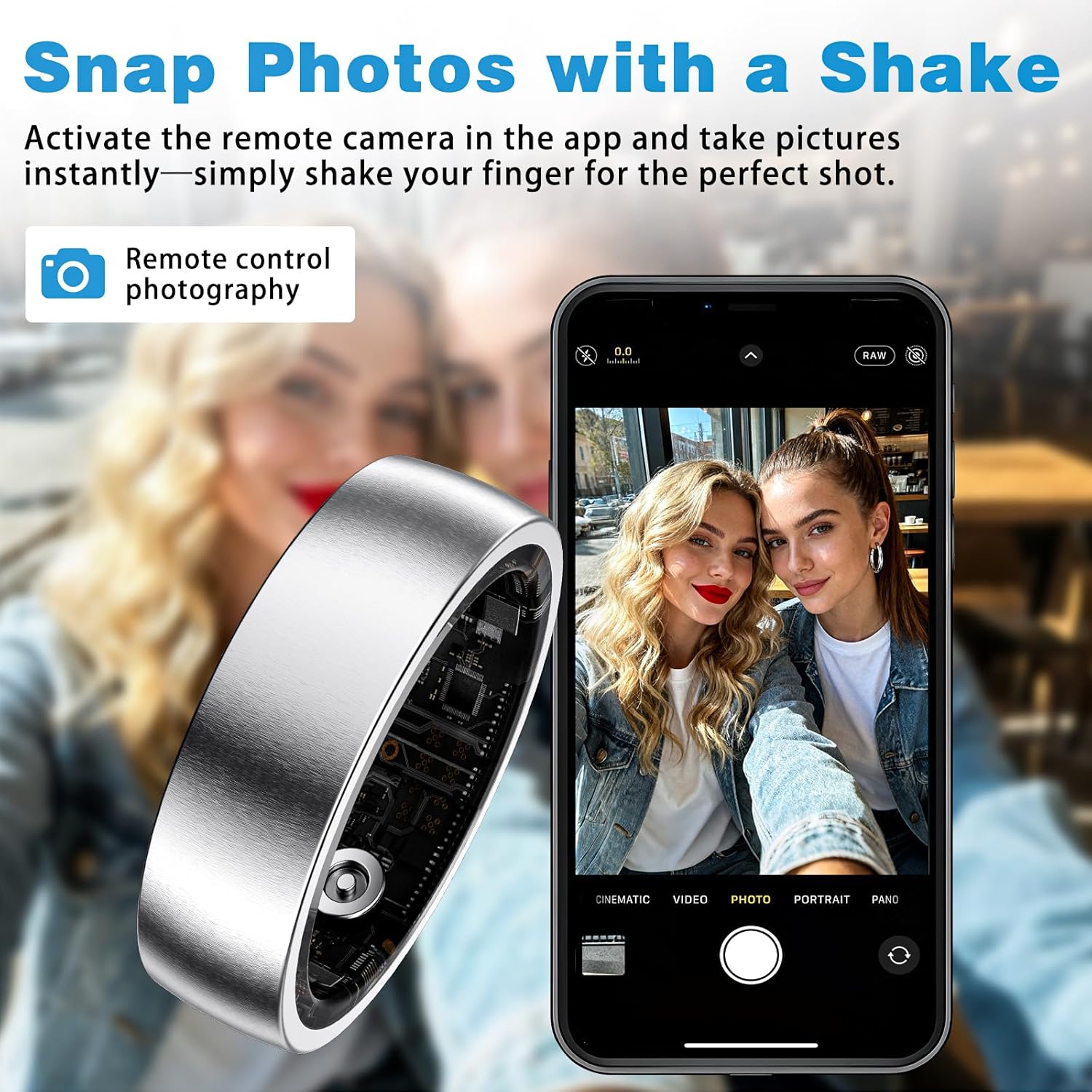 Smart Ring for Women Men, Fitness Ring with Heart Rate, SpO2, Sleep Monitoring, Pedometer Monitoring,IP68 Waterproof, No Subscription Fee(Silver 11)