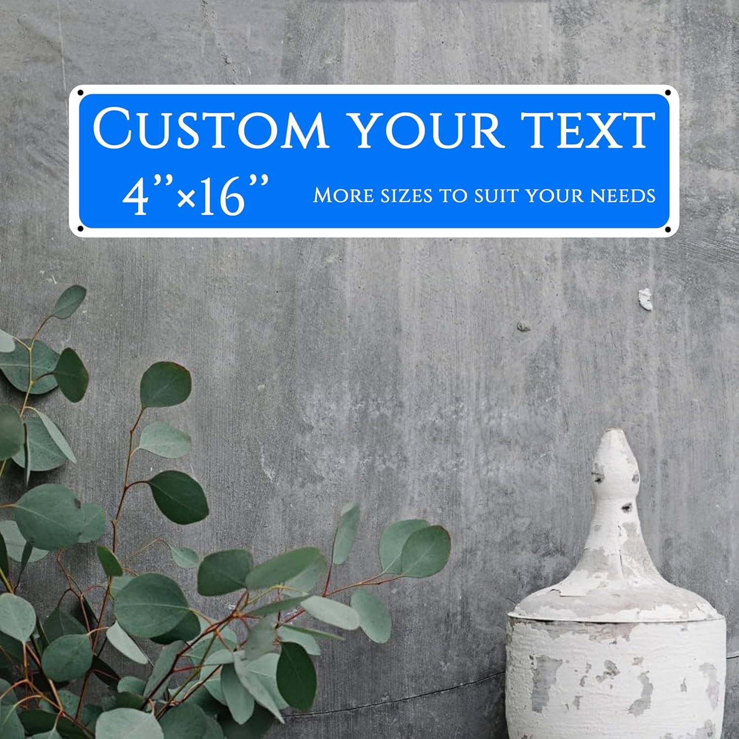 Custom Sign,street signs customized，Aluminum Weatherproof Metal Sign Multiple Sizes, Customize for Yard, garden, garage, Business, Workplace, office, Home, Delivery Signs(4 * 16 Inch)
