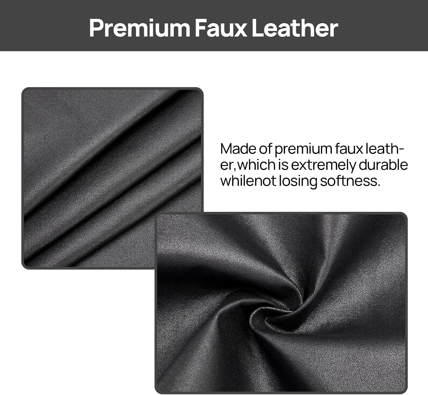 Teniux Remote Control Holder Faux Leather Armrest Organizer with 6 Pockets for recliner couch sofa, Armchair Caddy for Smart Phone, Book, Magazines, Ipad, Remotes (Black)