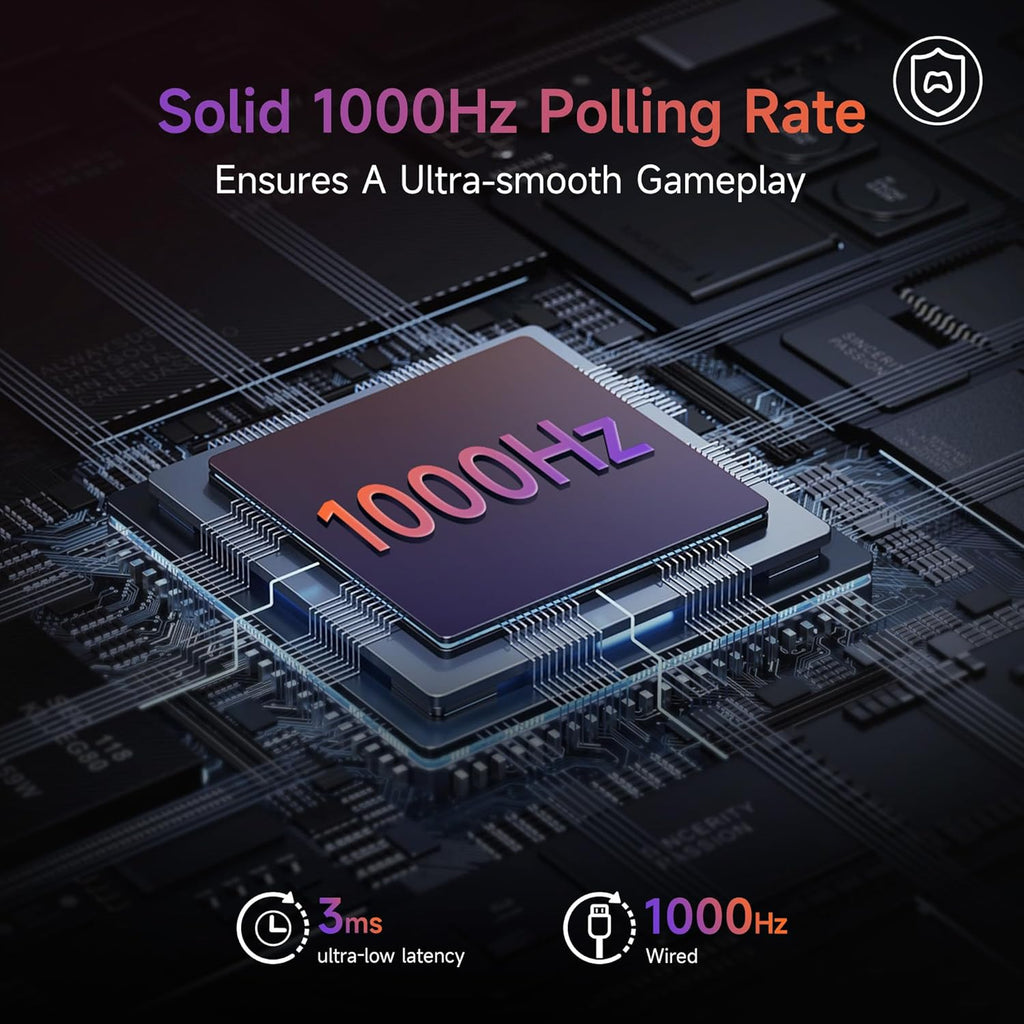 EasySMX X20 Wireless Gaming Controller with RGB Backlit, 2-Stage Hall Effect Stick, 1000Hz Polling Rate, 6-Axis Gyro on Multi-Platform, Mech Buttons- Compatible with PC/Switch/Steam/Android
