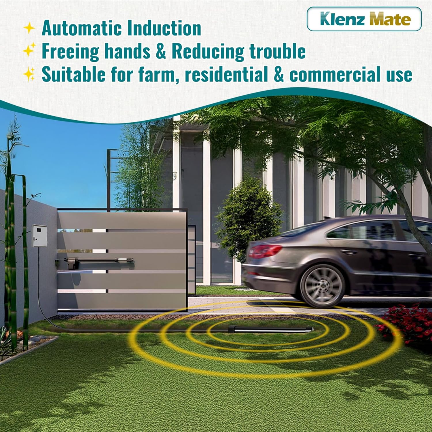 100FT. Upgraded Vehicle Exit Sensor with 100 ft Cable, Automatic Gate Opener Car Detector, Compatible with Mighty Mule,Ghost Controls,LiftMaster Vehicle Door Opening Systems