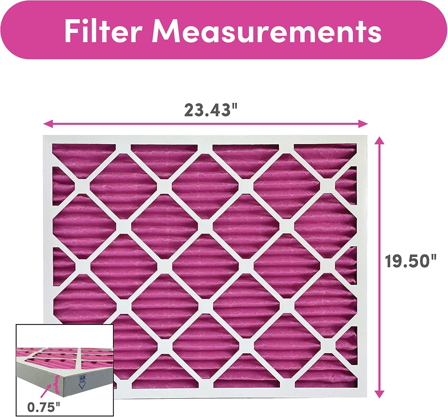 Colorfil 20x24x1 Air Filter (4-Pack) | Made in the USA | Color Changing | Remove Cat and Dog Odor | MERV 8 for Pet Hair Dander and Dust | 19.5"x23.5"x0.75" Exact Size