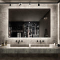 TETOTE 40 x 32 Inch LED Backlit Bathroom Vanity Mirror,Anti-Fog,Dimmable,CRI90+,Touch Button,Water Proof,Horizontal/Vertical Wall Mounted with Light