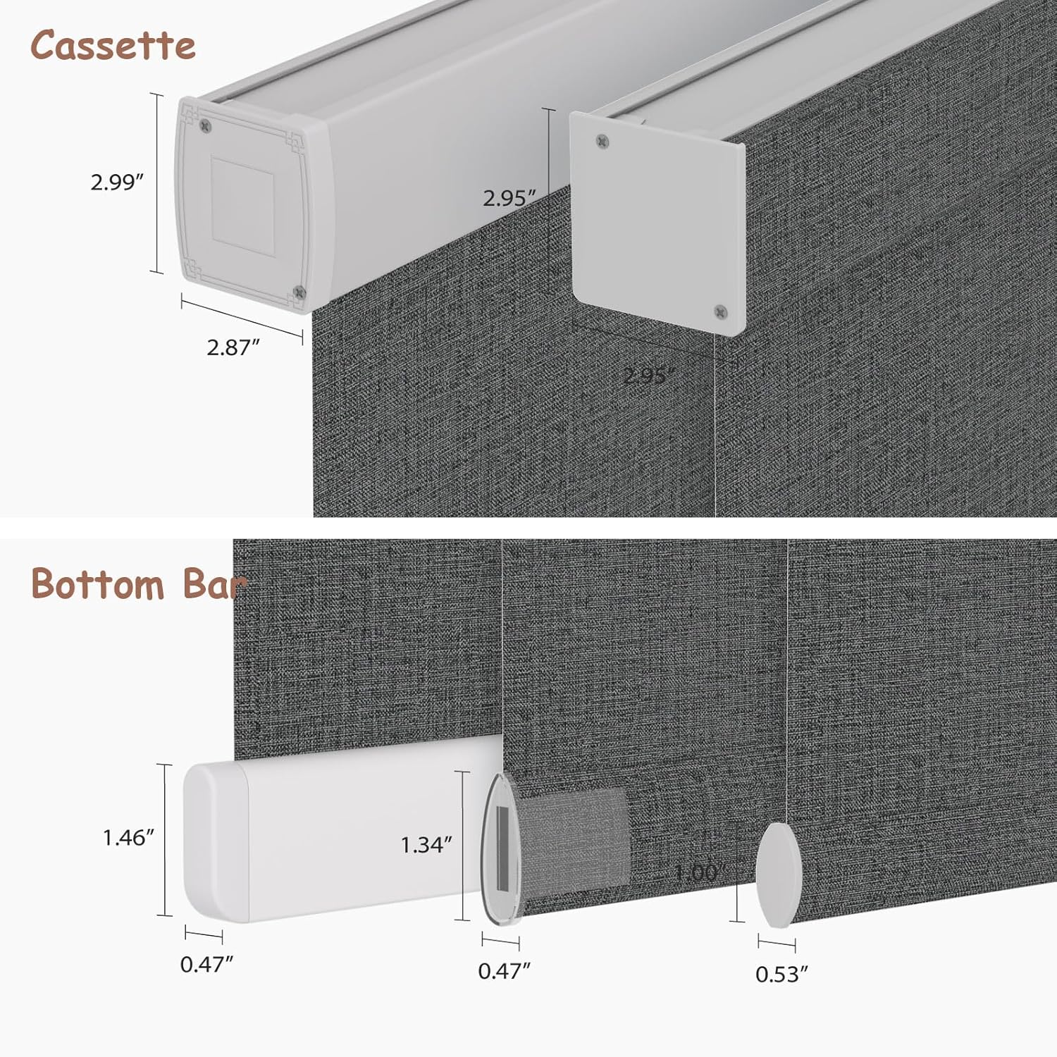 Motorized Roller Blinds with Remote, 100% Blackout Automatic Roller Shades for Bedroom, Bathroom, and Living Room, Customized Size, Starry Gray