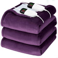 Heated Electric Blanket King Size - 90" x 100" Heating Blanket with Dual Control, 10 Heating Levels & 8 Hours Auto Off, Soft Warm Flannel Blanket, Christmas Birthday Gifts for Senior Grandma