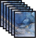 14x17 Picture Frame Set of 6, Black Frame for 14 x 17 Inch Picture Poster Photo, Light Weight and High Transparent 14 by 17 Frame for Wall - 6 Pack/Black/14 x17