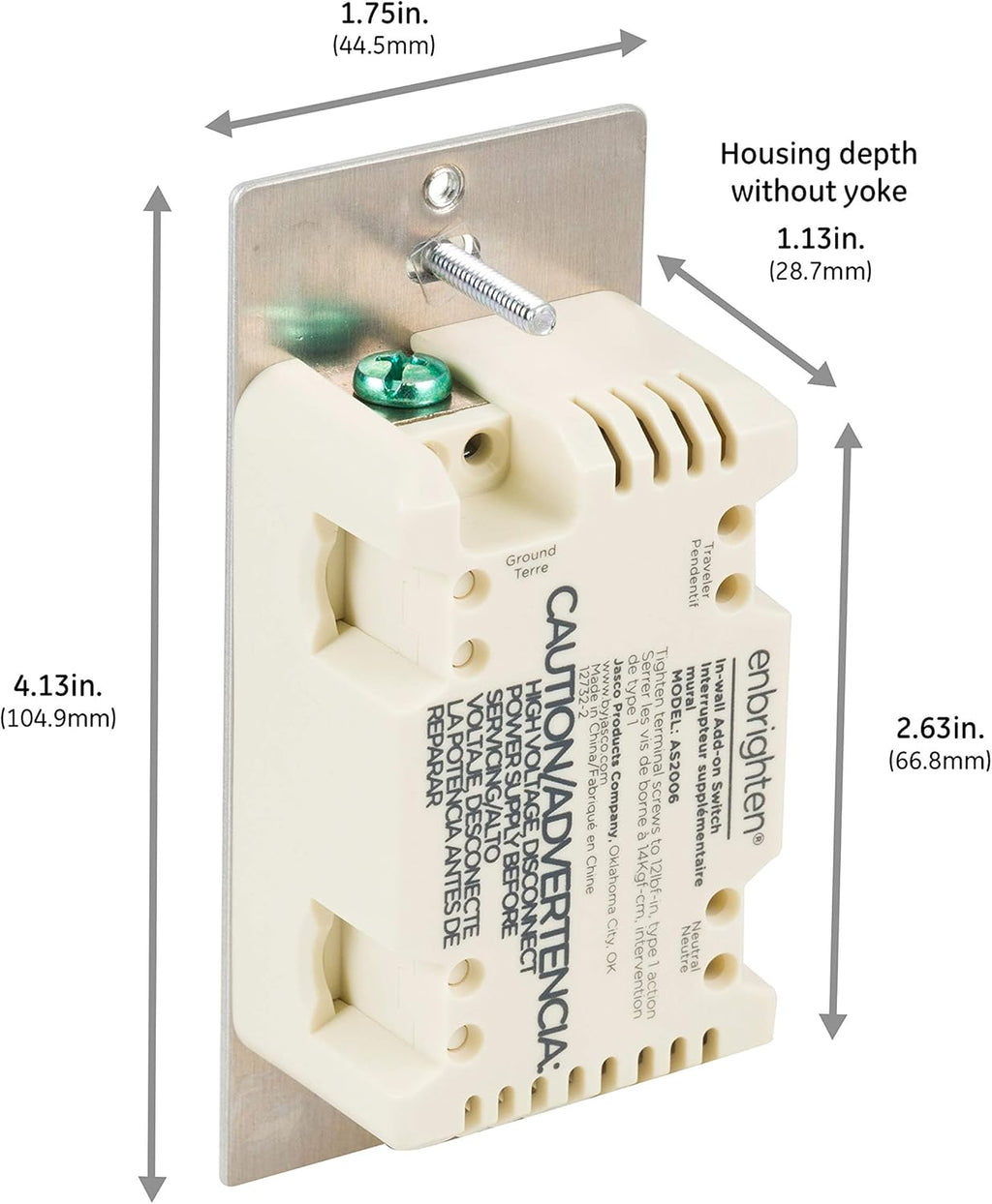 Enbrighten Almond Add-On Switch, QuickFit & SimpleWire, Z-Wave/Zigbee, Not A Stand Alone Switch, 24 Pack, 85097