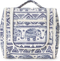 Narwey Hanging Toiletry Bag for Women Travel Makeup Bag Organizer Toiletries Bag for Cosmetics Essentials Accessories (Large, Elephant)