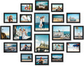 decorUhome Assorted Picture Frames Collage Wall Decor for Photo Gallery Display Set of 20 Including Four 8x10 / Eight 5x7 / Eight 4x6 for Family Wall Decor, Black, 20 Pack