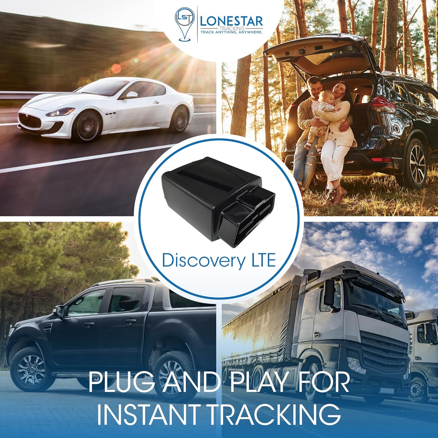 Plug & Play Small Hidden Car GPS Tracker Device - Discovery LTE OBD-2, Anti-Theft Car Security for Vehicles, Real Time Car GPS Auto Location Tracking (Subscription Required) by LoneStar Tracking