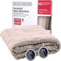 BLACK+DECKER Heated Blanket Electric Queen, Micro Plush Electric Blanket, Heating Blanket with 10 Heating Levels, 10H Timer, Auto Shutoff, Dual Zone Heating, Fast Heating (84x90 inches, Cream)