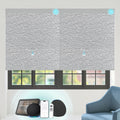 Motorized Blinds with Remote Custom Size Blackout Smart Roller Shades Compatible with Alexa Google, Electric Blinds for Windows