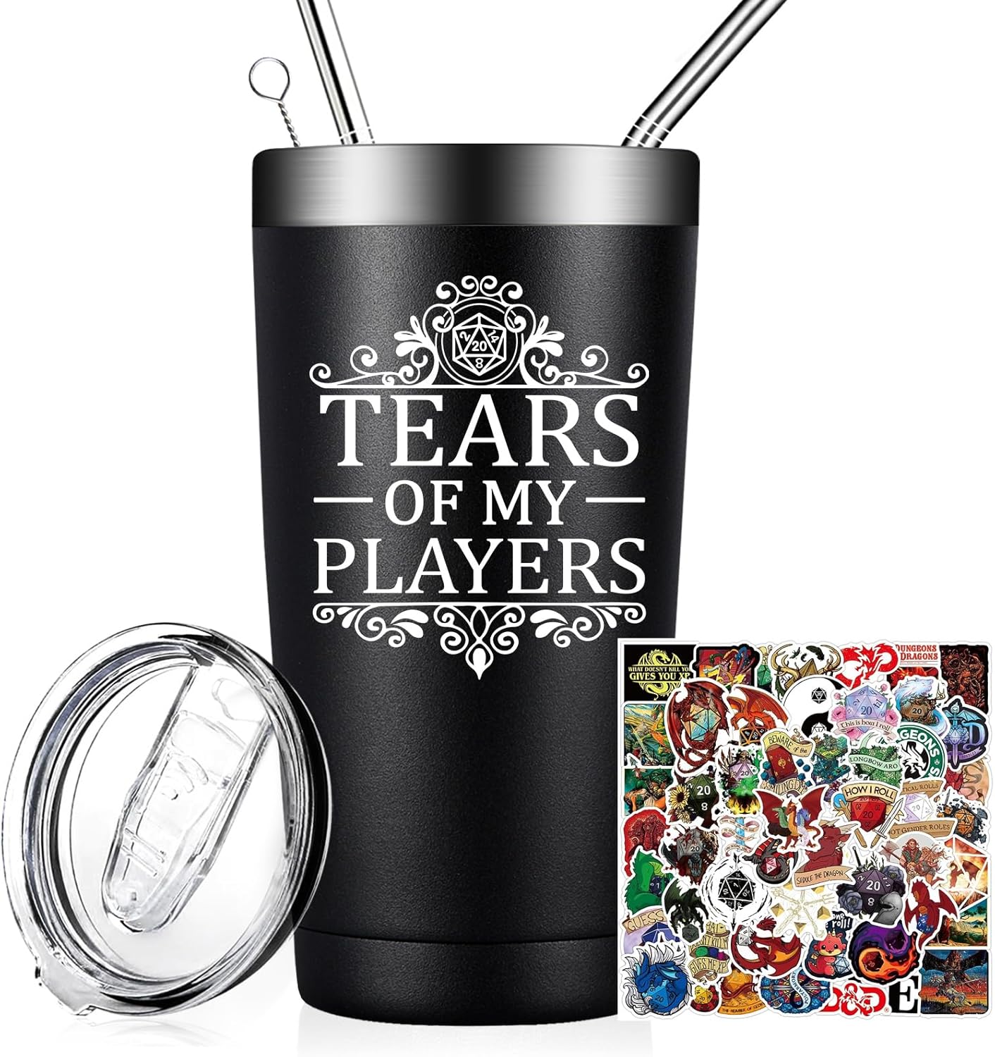 Dungeons and Dragons Gifts - Tears of My Players - Dungeon Master Christmas Birthday Gifts for Him Dnd Lovers - 20oz Dnd Tumbler