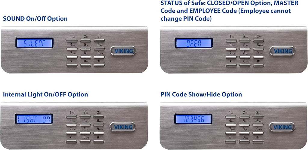 Viking Security Safe VS-40DS Heavy Duty Depository Safe with Drop Slot – Digital Keypad Money Safe for Cash, Business, Home, Office, Retail – Anti-Fish Design, LCD Display, Motorized Lock, Backup Key