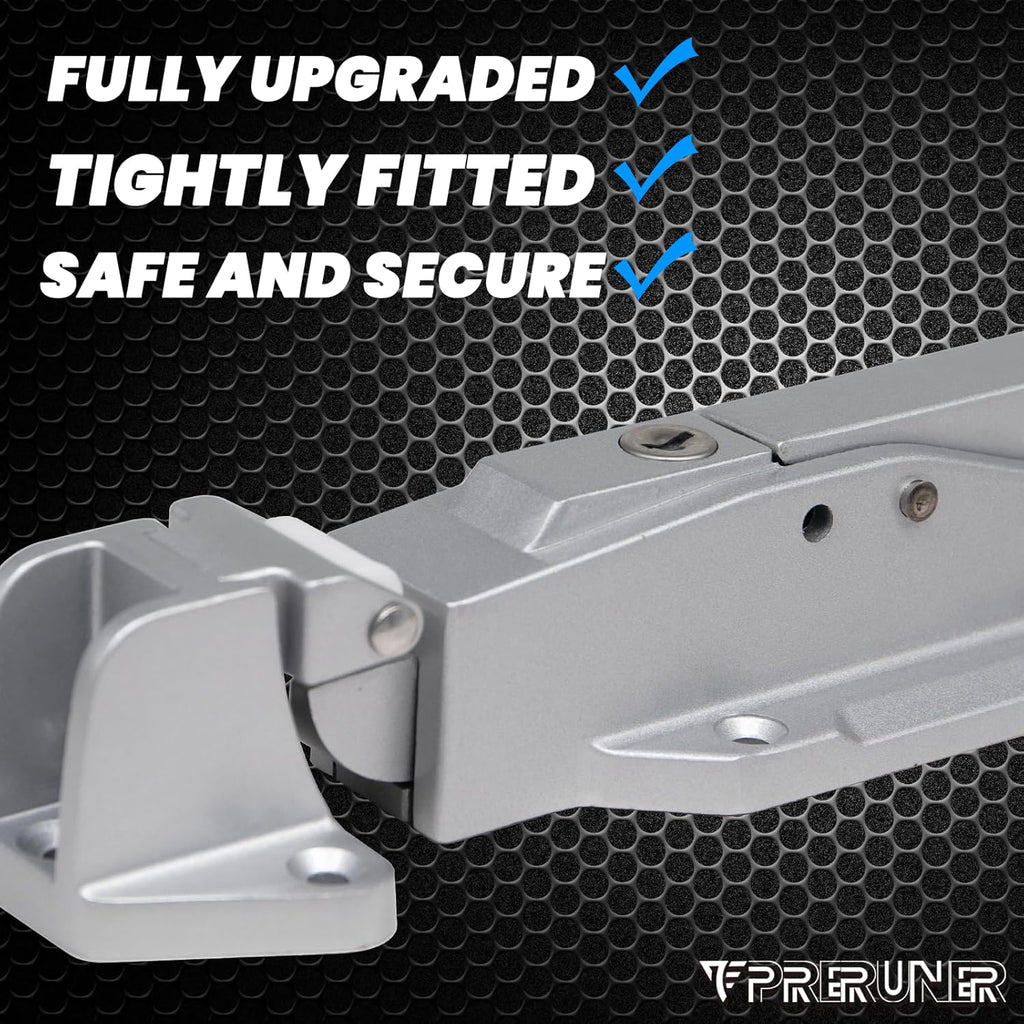 Walk in Cooler Door Handle, Walk in Cooler Door Closer Complete Latch Kit, Freezer Door Handle, Offset -1/8 in to 1/4 in(Flush) and 5.9" Solid Metal Interior Release Handle (Foggy White)