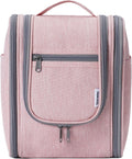 Narwey Small Hanging Toiletry Bag Women Travel Makeup Bag Organizer Toiletries Bag for Travel Size Essentials Accessories Cosmetics (Medium, Pink)