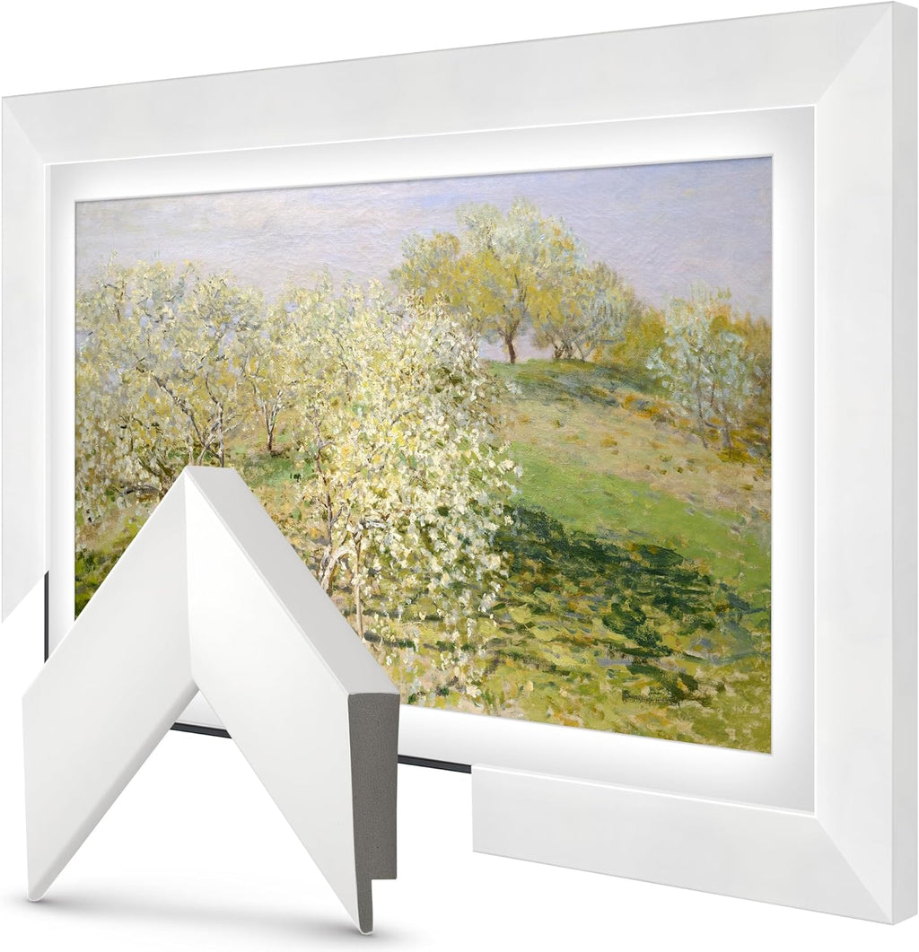 Gloss White 32" Premiere Deco TV Frame - Compatible ONLY with Samsung The Frame TVs (Fits 2021-2025, LS03A, LS03B, LS03C, LS03D, LS03FA)