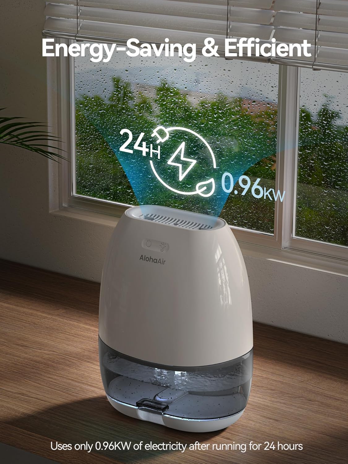 Dehumidifier, AlohaAir 34 OZ Small Dehumidifiers for Home and Room, Quiet with 7 Colors Night Light, Auto Shut Off, Dehumidifiers for Bedroom, Bathroom, RV, and Closet