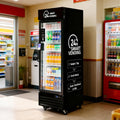 HAHA Smart AI Vending Machine with Card Reader, Combo Snack & Drink Machine, 6-Layer 252 Cans Capacity Refrigerated AI Visual Recognition & App Management US360CT (Black, AI mini)