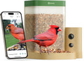 Birdfy Smart Bird Feeder with Camera for Rookie, Camera Bird Feeder Dual Night Vision, AI Recognition IP66 Waterproof for BirdLovers, 1.3L Capacity (AI by Subscription)