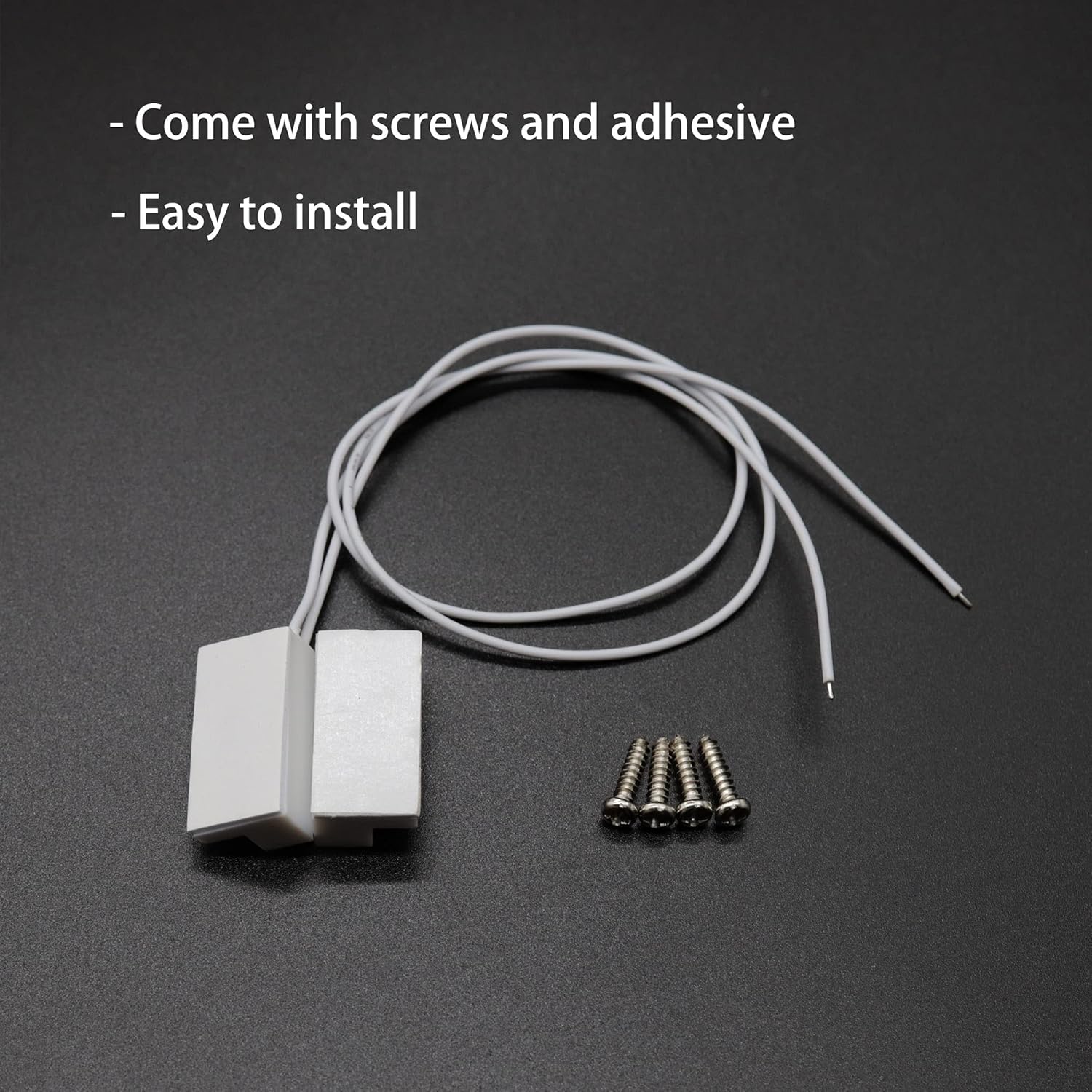 Magnetic Reed Switch NC Surface Mount Wired Door Window Contact Sensor with Adhesive Paper for Home Security and Burglar Alarm Systems MC-38 5pcs
