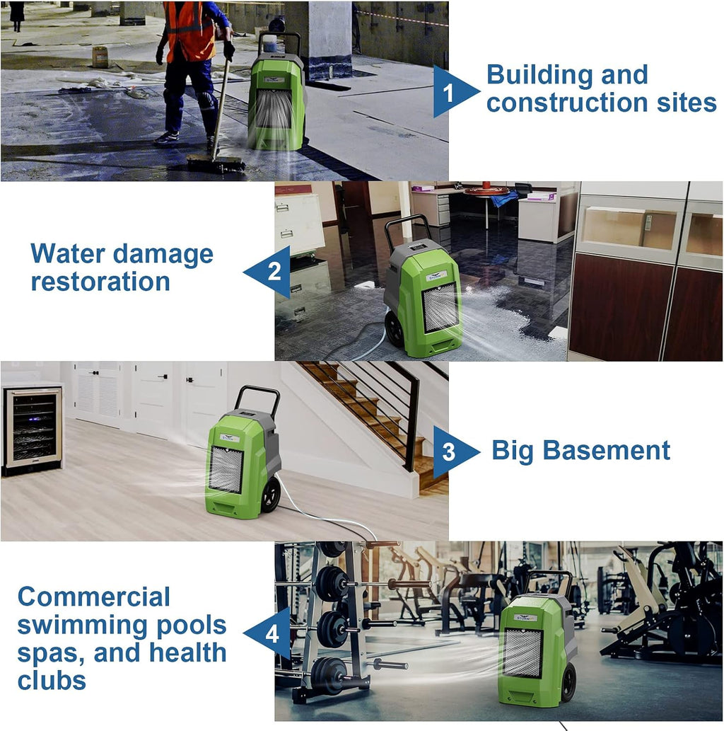 ALORAIR 180 Pints Commercial Dehumidifier with Pump Drain Hose, Smart Wi-Fi Dehumidifier for Large Basement, Industrial or Commercial Space, Smart Wi-Fi, 5 Years Limited Warranty