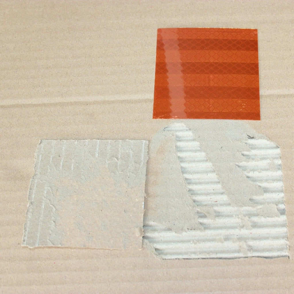 Non Fading Brown Reflective Stickers 2 inch X 2 inch, Outdoor Waterproof High Visibility Warning Safety Adhesive Reflector Tape (20 Pcs)