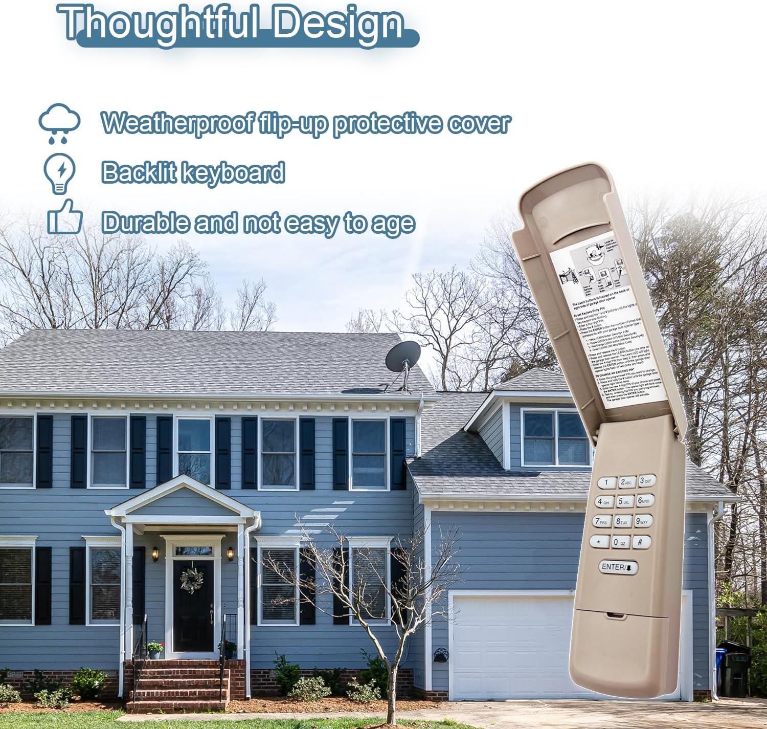 Garage Door Opener Wireless Keyless Keypad, Compatible with 877MAX, G940EV-P2, 878MAX, 377LM, 977LM, 877LM, 66LM,Replacement for LiftMaster, Chamberlain, Craftsman
