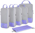BAGSMART 6 Set /4 Set/2 Set Compression Packing Cubes for Travel, Lightweight Luggage Organizer Bags, Durable Space Saver Bags Travel Essentials