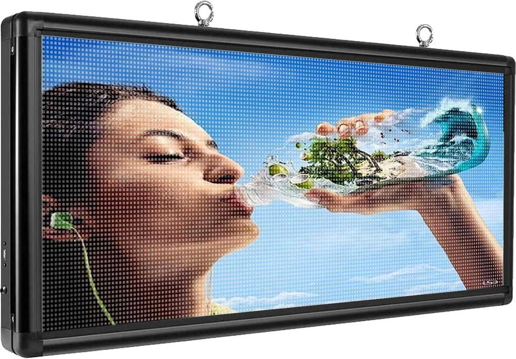 P6 Outdoor LED Sign 40" x 18" Programmable LED Scrolling Message Board with High Resolution Support Texts, Images& Video with Waterproof IP45