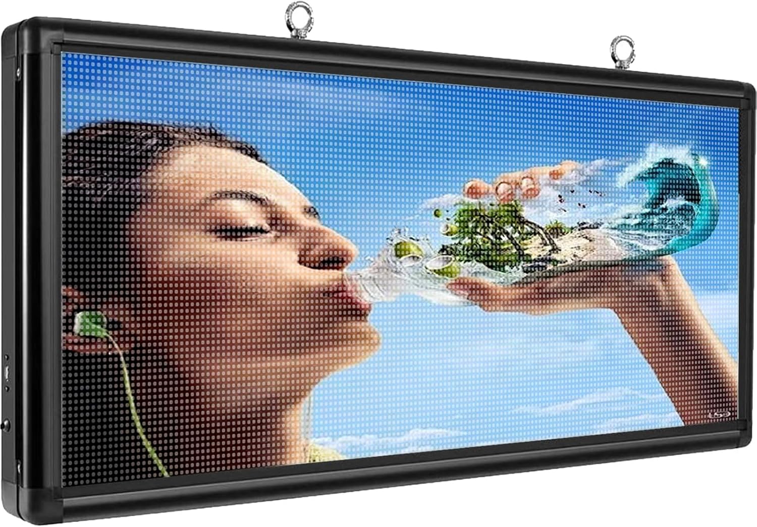 P6 Outdoor LED Sign 40" x 18" Programmable LED Scrolling Message Board with High Resolution Support Texts, Images& Video with Waterproof IP45