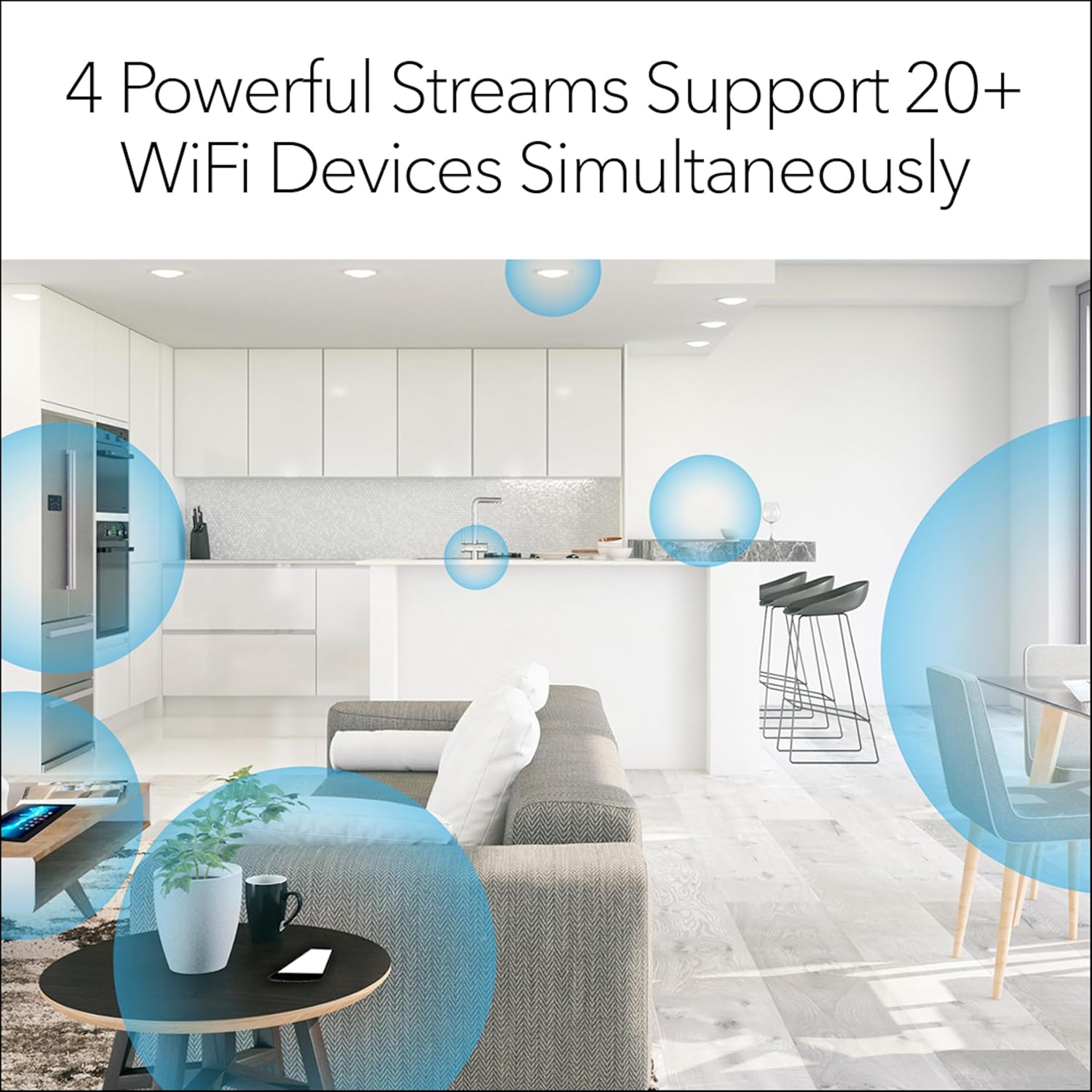 NETGEAR WiFi 6 Mesh Range Extender (EAX15) - Add up to 1,500 sq. ft., 20 Devices with AX1800 Dual-Band Wireless Signal Booster & Repeater (up to 1.8 Gbps Speed), WPA3 Security, One WiFi Name