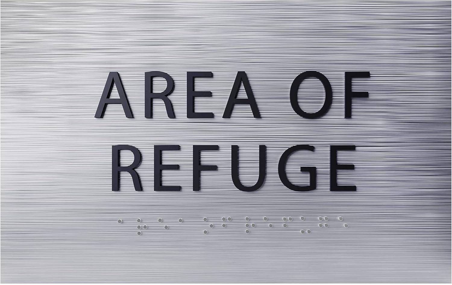 6" X4" Area of Refuge Sign - ADA Compliant Tactile Graphics Grade 2 Braille Text | Wall Mount Plastic Signs for Shopping Malls, Offices, Hotels, Schools, Apartments & Restaurants