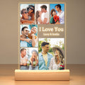 Custom Picture Frames with Photo, Personalized Photo Frame with Night Light, Customized Picture Frame, Personalized Anniversary Valentines Day Gifts for Women Men Her Him Girlfriend Boyfriend Couple