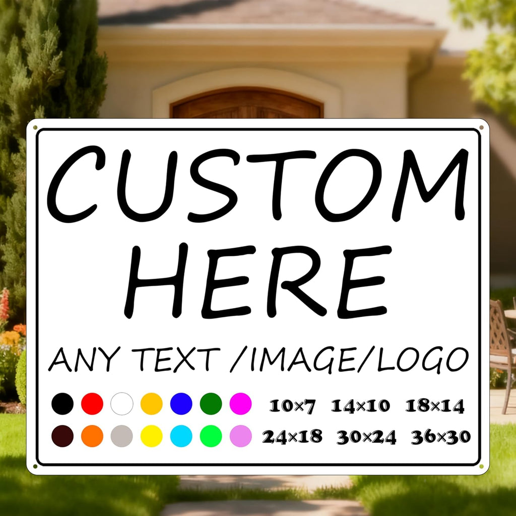 Custom Signs Outdoor-30×24inches-Large size,Prefabricated holes, weather-resistant, rust-proof,Optional reflective, night road signs, night warning signs